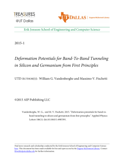 Deformation Potentials for Band-To-Band Tunneling in Silicon and
