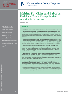 Melting Pot Cities and Suburbs