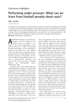 Performing under pressure: What can we learn from football penalty