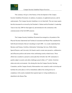 Campus Security Guidelines - myUSF