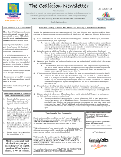 PTC Newsletter FEBRUARY - Pequannock Township Coalition