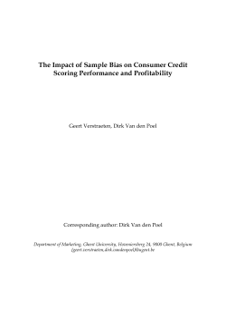 The Impact of Sample Bias on Consumer Credit Scoring