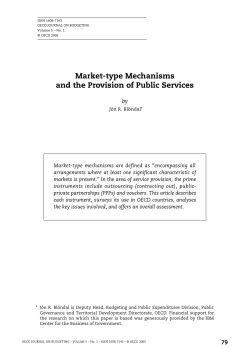 Market-type Mechanisms and the Provision of Public Services
