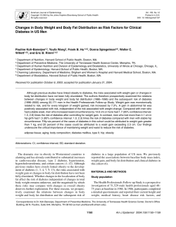 Changes in Body Weight and Body Fat Distribution as Risk Factors