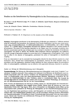 Studies on the Interference by Haemoglobin in the Determination of