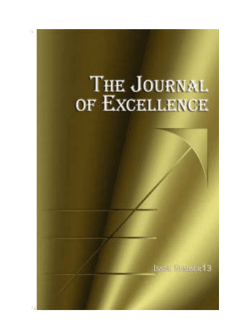 Journal Of Excellence Issue No 13