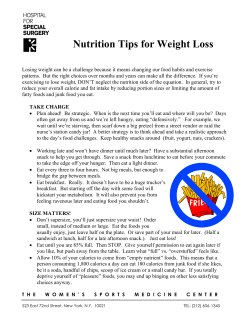 Nutrition Tips for Weight Loss