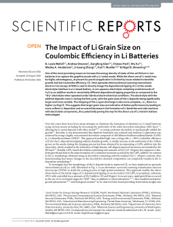 The Impact of Li Grain Size on Coulombic Efficiency in Li