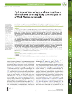 First assessment of age and sex structures of elephants by using