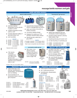 massage bottle warmers and gels