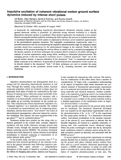 Impulsive excitation of coherent vibrational motion ground surface