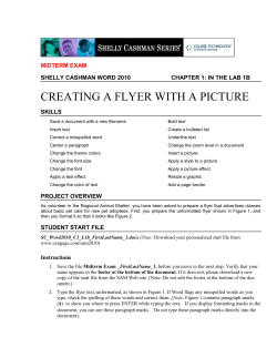creating a flyer with a picture