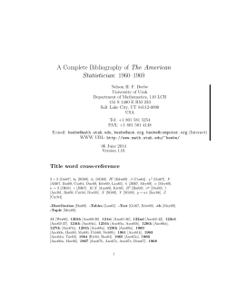 A Complete Bibliography of The American