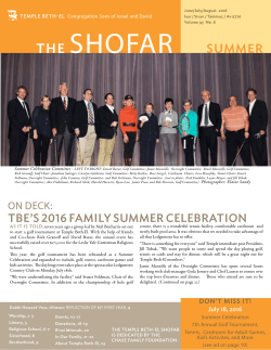 Summer Shofar 2016 - Temple Beth-El