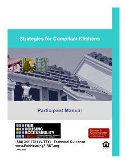 Strategies for Compliant Kitchens - Fair Housing Accessibility FIRST