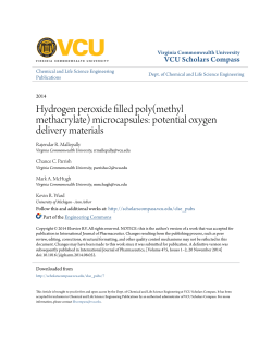 Hydrogen peroxide filled poly(methyl methacrylate) microcapsules