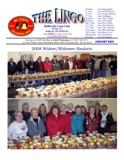 January 2009 - Bellbrook Lions Club