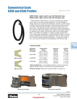 Symmetrical Seals 8400 and 8500 Profiles