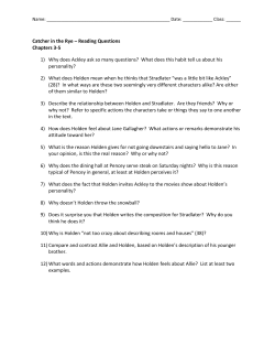 Catcher in the Rye, Chapter 3-5