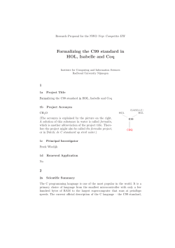 Ch2o proposal - Institute for Computing and Information Sciences
