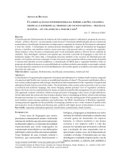 Classifica&ccedil;&atilde;o das fitofisionomias da Am&eacute;rica do Sul