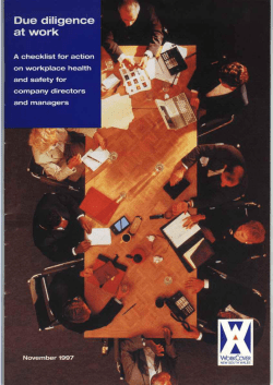 Due Diligence at Work