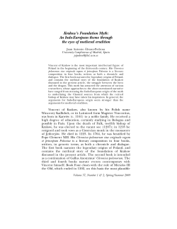 Krakow`s Foundation Myth - E-Prints Complutense