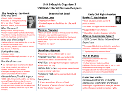 Unit 6 Graphic Organizer 2 SS8H7abc: Racial Division Deepens
