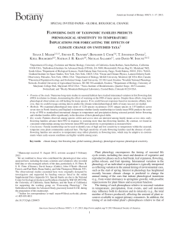 Flowering date of taxonomic families predicts