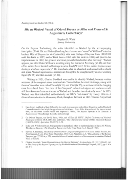 Hic est Wadard: Vassal of Odo of Bayeux or Miles and Frater of