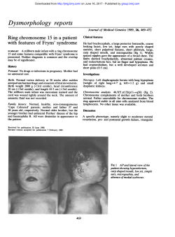 Dysmorphology reports - Journal of Medical Genetics