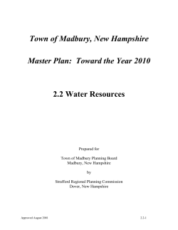 2.2 Water Resources - Town of Madbury, NH