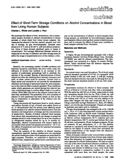 Effect of Short-Term Storage Conditions on