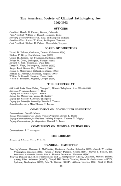 The American Society of Clinical Pathologists, Inc. 1962