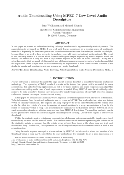 Audio Thumbnailing Using MPEG-7 Low Level Audio Descriptors