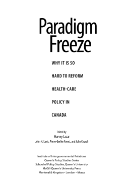 Paradigm Freeze Why it is so Hard to Reform