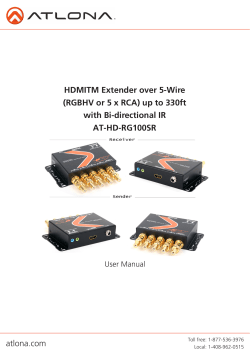 HDMITM Extender over 5-Wire (RGBHV or 5 x RCA) up to 330ft with