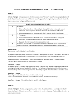 Reading Assessment Grade 11 ELA-Teacher Key