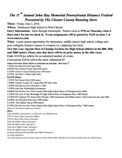 PA Distance Festival 2016 - Chester County Running Store