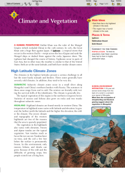 Climate and Vegetation