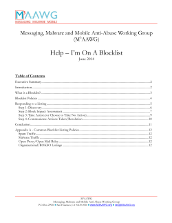 Help – I`m On A Blocklist