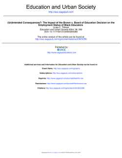 Education and Urban Society