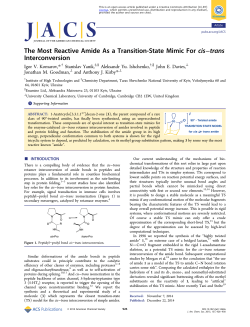 The Most Reactive Amide As a Transition