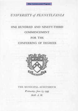 1949 - University of Pennsylvania Archives