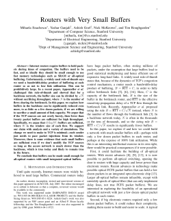 Routers with Very Small Buffers