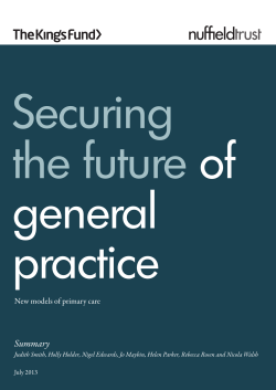 Securing the future of general practice