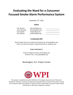 Evaluating the Need for a Consumer Focused Smoke Alarm