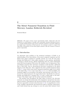 2 The Metal–Nonmetal Transition in Fluid Mercury: Landau