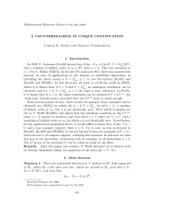 Mathematical Research Letters 7, 625&ndash;630 (2000) A