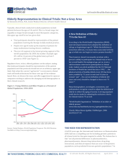 Elderly Representation in Clinical Trials: Not a